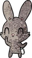 cute cartoon rabbit vector