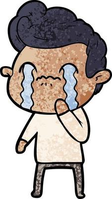 cartoon man crying