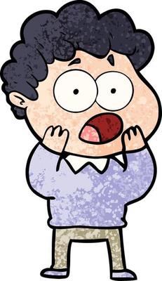 cartoon man gasping in surprise