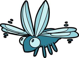 cute cartoon bug flying vector