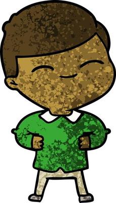 cartoon smiling boy