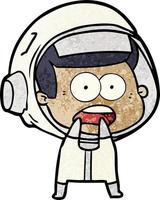 cartoon surprised astronaut vector