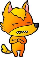 fox cartoon character vector