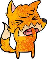 angry cartoon fox vector