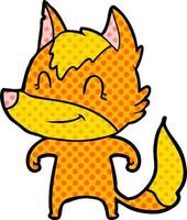 fox cartoon character vector