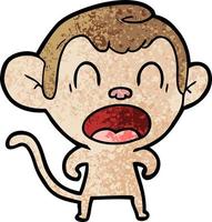 shouting cartoon monkey vector