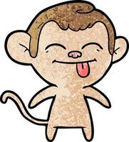 funny cartoon monkey vector