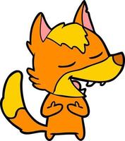 fox cartoon character vector