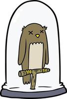 cartoon stuffed owl vector
