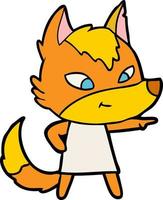 fox cartoon character vector