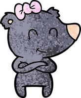 personaje de dibujos animados de oso vector