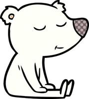 happy polar bear cartoon vector