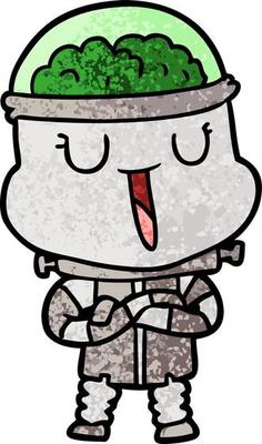 happy cartoon robot