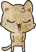 happy cartoon cat vector