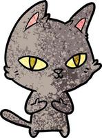 cartoon cat staring vector