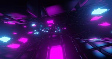 Abstract background using cube waves with metallic texture and some bright purple colors, 3d rendering and 4K size photo
