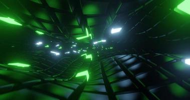 Abstract background using cube waves with metallic texture and some bright green colors, 3d rendering and 4K size photo