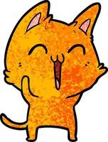 happy cartoon cat vector