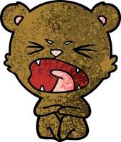 angry cartoon bear vector