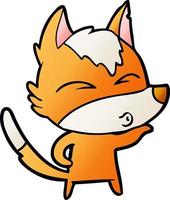 fox cartoon character vector