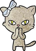 cute cartoon cat vector