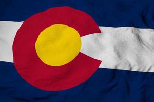 Waving flag of Colorado in 3D rendering photo
