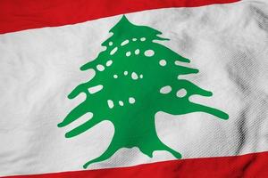 Flag of Lebanon in 3D rendering photo