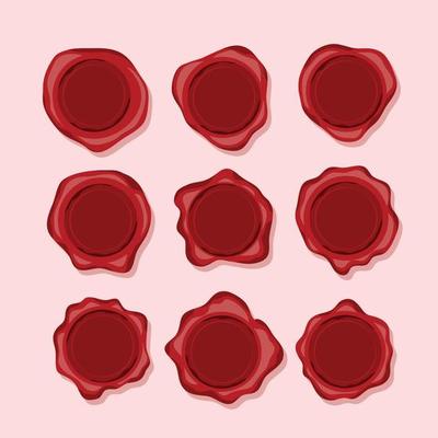 Wax Seal Icon Set Collection
