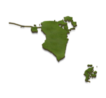 Ilustración de mapa 3d de bahrein png