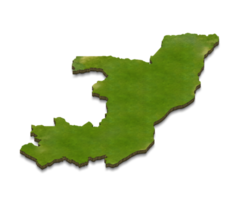 3D map illustration of Congo png