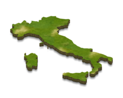 3D map illustration of italy png