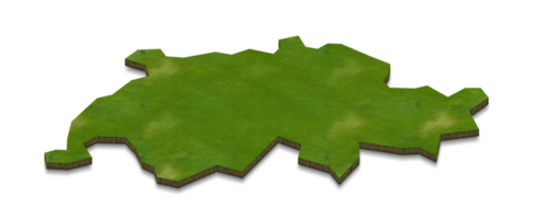 3D map illustration of Swizerland png