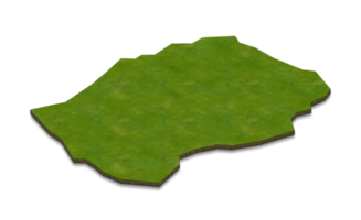 3D map illustration of Lesotho png