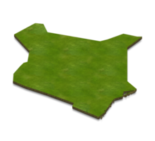 3D map illustration of Kenya png