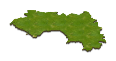 ilustração de mapa 3D da Guiné png