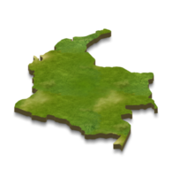 ilustração do mapa 3D da Colômbia png