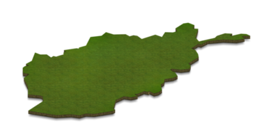 Illustration de carte 3d de l'afghanistan png