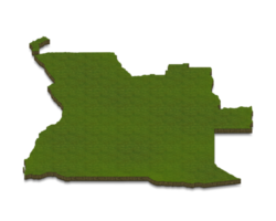 3d carte illustration de l'angola png