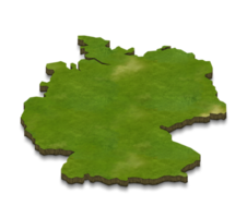 Illustration de la carte 3d de l'Allemagne png