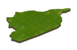 3d carte illustration de la syrie png