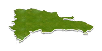 3D map illustration of Dominican Republic png