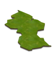 3D map illustration of Guyana png