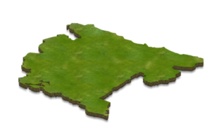 3D map illustration of Montenegro png