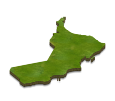 Ilustración de mapa 3D de Omán png
