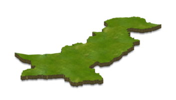3D-Kartendarstellung von Pakistan png