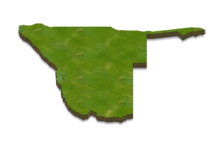 3D map illustration of Namibia png