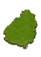 ilustração de mapa 3D de Santa Lúcia png