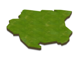 Ilustración de mapa 3D de Surinam png