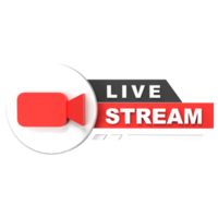 3D Rendering of Live Stream Illustration, broadcasting concept. png