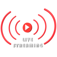 3D live streaming icon, Broadcasting Concept. png